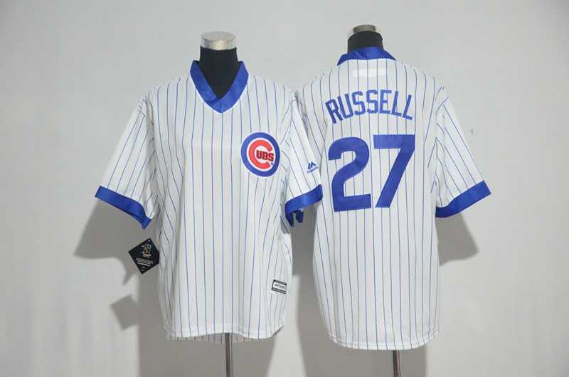Chicago Cubs #27 Addison Russell White Cooperstown New Cool Base Stitched Jersey,We sell and wholesale Chicago Cubs #27 Addison Russell White Cooperstown New Cool Base Stitched Jersey on line form chian!